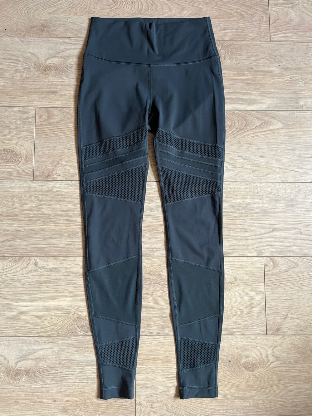 lululemon athletica Black Mesh-Panel High-Rise Leggings
